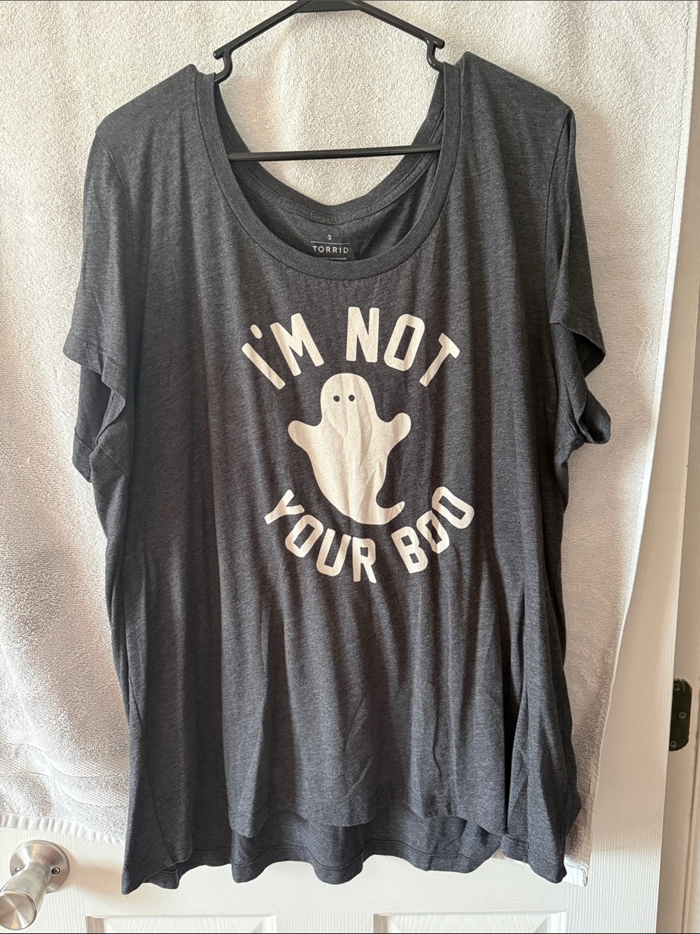 torrid Charcoal Tee with White Ghost Graphic